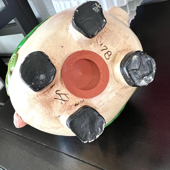 Vintage Colorful Large Piggy Bank - Picture 6 of 8